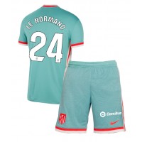 Maglie da calcio Atletico Madrid Robin Le Normand #24 Seconda Maglia Bambino 2024-25 Manica Corta (+ Pantaloni corti)